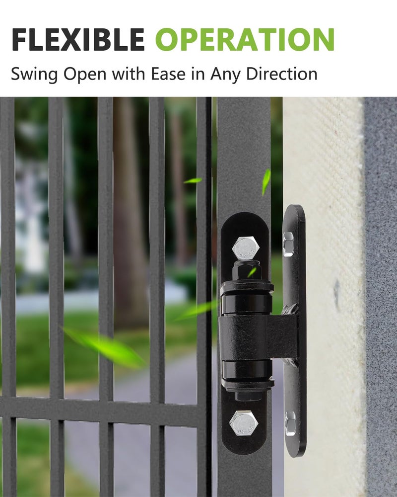SPARKWHIZ 7"" Heavy Duty Gate Hinge, Bolt onto or Weld on Gate Hinge with Needle Roller Bearing for Driveway Vehicular Pedestrian Gates, 4 Pack - Image 4